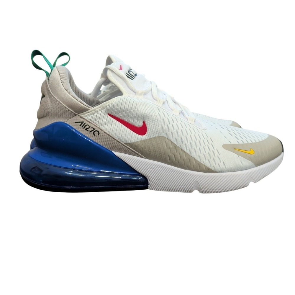 Nike Air Max 270 Mens Trainers 13 White Game Royal Shoes DV3731-100 EUC - Picture 3 of 10